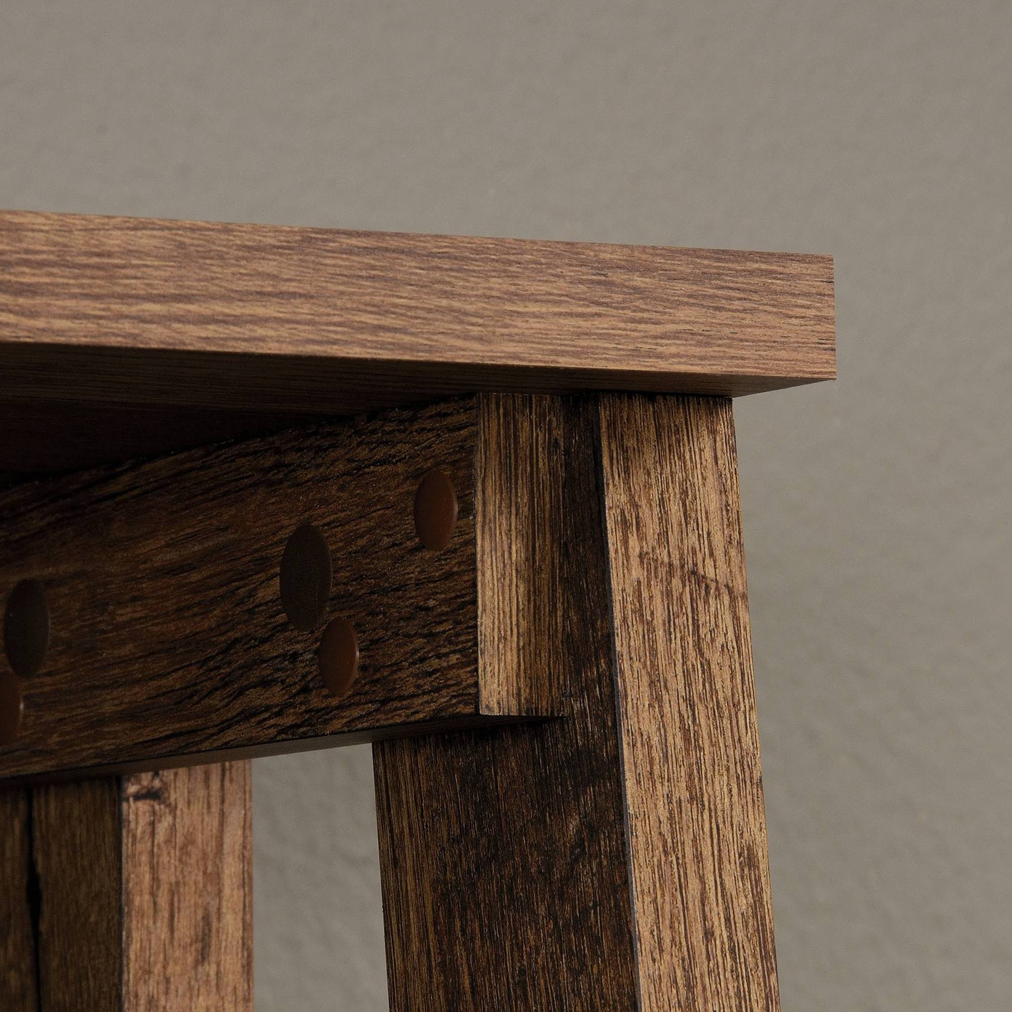 Sauder Trestle 5-Shelf Bookcase – Vintage Oak - Image 4