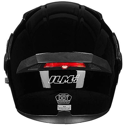 ILM Motorcycle Dual Visor Flip up Modular Full Face Helmet DOT 6 Colors Model 902 - Image 58