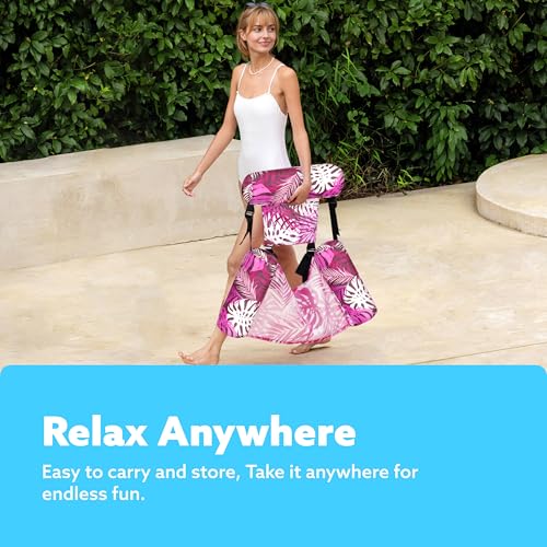 Sloosh Pool Floats Chairs Adult,Inflatable Pool Lounge,Plant Pattern Floating Mat Hammock,Blow up Water Chairs Noodles rafts for Party Summer Water Beach Fun - Image 15