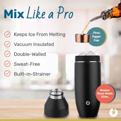 Alternative view of Stainless Steel Cocktail Shaker, Marble