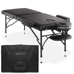 Professional Portable Bi-Fold Massage Table with Aluminum Legs