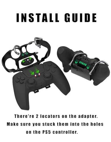 EXknight Leverback FPS Mechanical Paddles Attachment, Back Buttons Gaming Paddles for PS5 Controller (Black) - Image 2