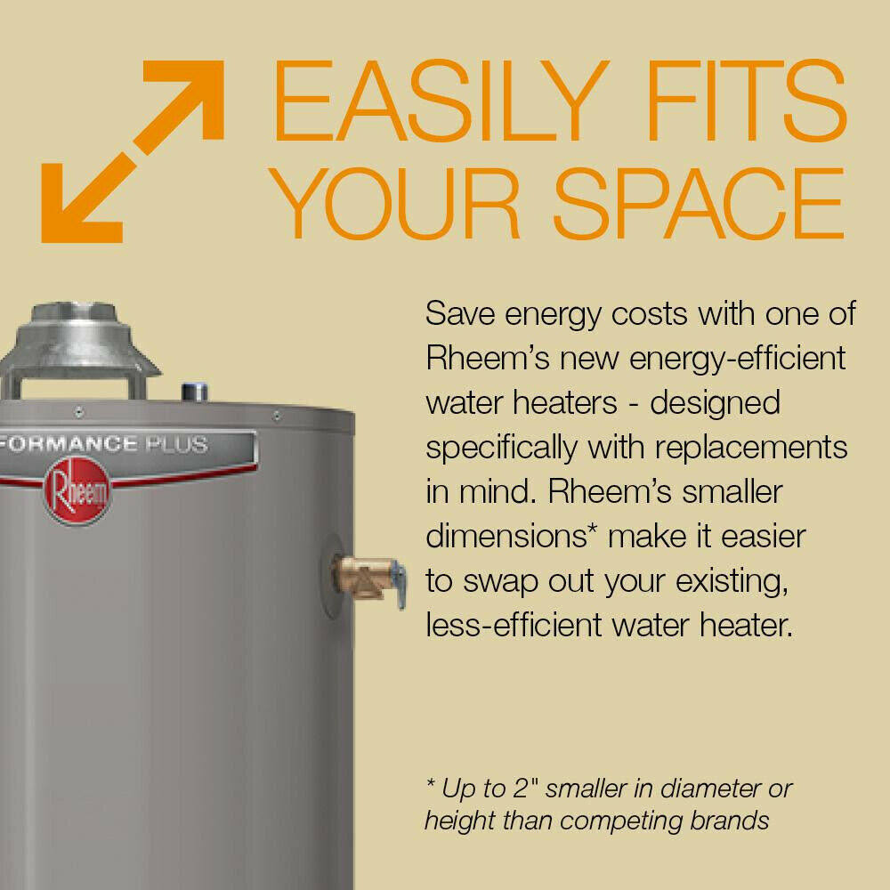 Rheem Performance Manufactured Housing 40 gal. Tall 6 Year 34,000 BTU Natural - Image 4