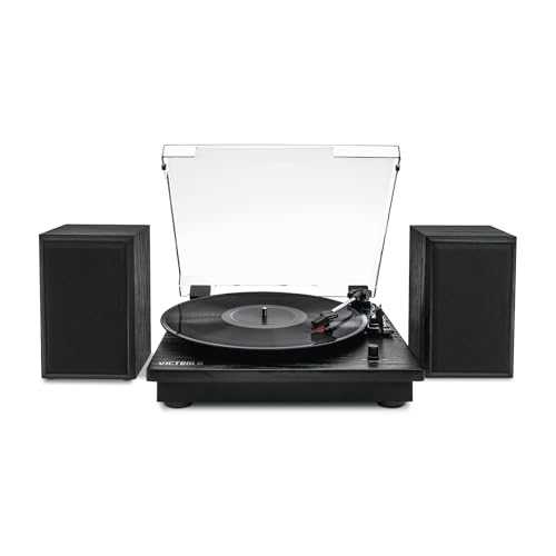 Victrola The Quincy 6-in-1 Bluetooth Record Player & Multimedia Center with Built-in Speakers ?C 3-Speed Turntable, CD & Cassette Player, AM/FM Radio, Wireless Music Streaming (Natural) - Image 2