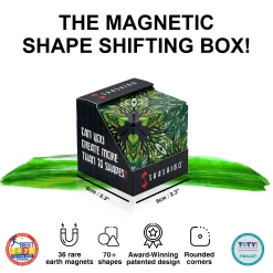 Alternative view of SHASHIBO Shape Shifting Box – Patented Fidget Cube ?C Shashibo Cube Magnet Fidget Toy Transforms Into Over 70 Shapes (Elements)