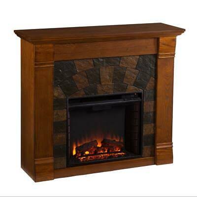 Jamestown 45.5 in. W Electric Fireplace in Salem Antique Oak - Image 7